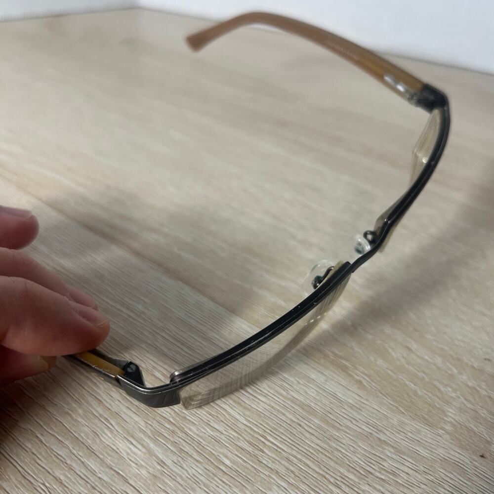 Gucci GG739 C5A Eyeglasses Brown Frames Half Rim PARTS ONLY 53-18-125 Italy - Picture 4 of 16